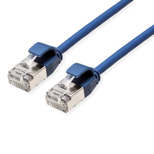 ROLINE U/FTP DataCenter Patchkabel Kat.6A (Class EA), LSOH, Slim, blau, 1,5 m von ROLINE