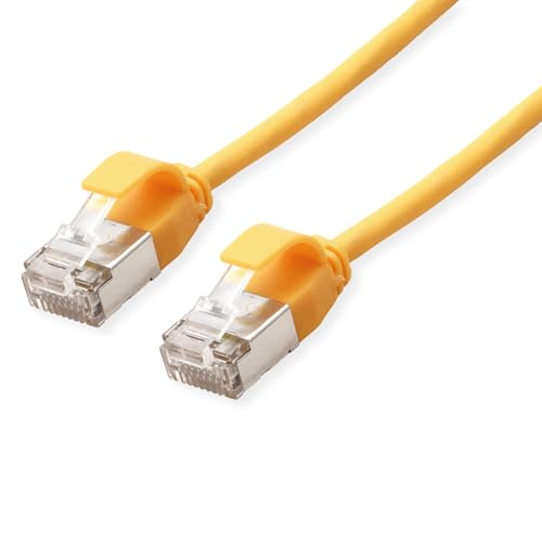 ROLINE U/FTP DataCenter Patchkabel Kat.6A (Class EA), LSOH, Slim, gelb, 3 m von ROLINE