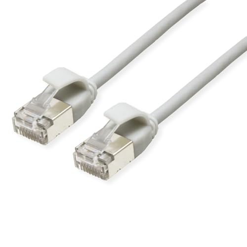 ROLINE U/FTP DataCenter Patchkabel Kat.6A (Class EA), LSOH, Slim, grau, 0,15 m von ROLINE