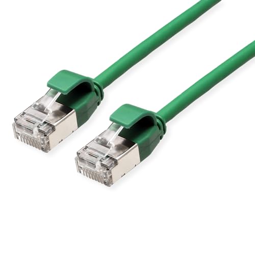 ROLINE U/FTP DataCenter Patchkabel Kat.6A (Class EA), LSOH, Slim, grün, 1,5 m von ROLINE