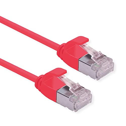 ROLINE U/FTP DataCenter Patchkabel Kat.6A (Class EA), LSOH, Slim, rot, 5 m von ROLINE