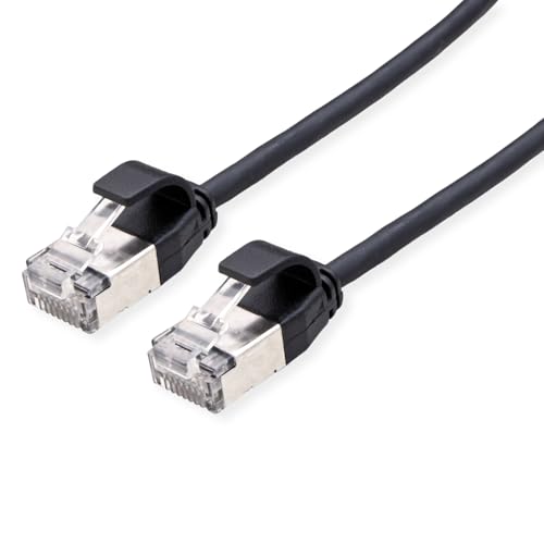 ROLINE U/FTP DataCenter Patchkabel Kat.6A (Class EA), LSOH, Slim, schwarz, 5 m von ROLINE