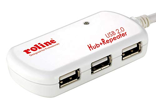 ROLINE USB 2.0 4-Port Hub mit Repeater, 12 m von ROLINE