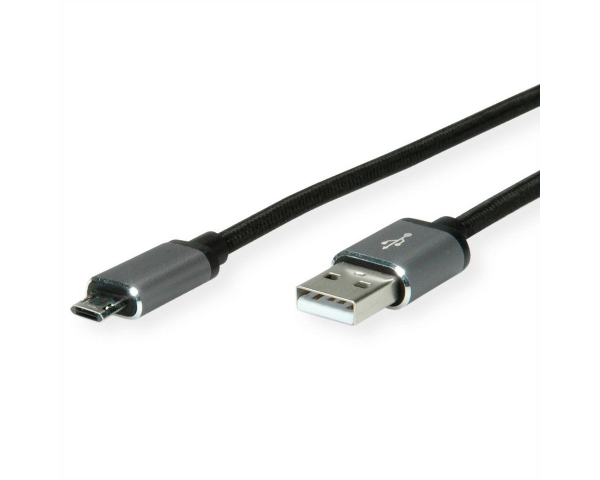 ROLINE USB 2.0 Kabel, A - Micro B (reversibel), ST/ST USB-Kabel, USB 2.0 Typ A Männlich (Stecker), USB 2.0 Typ Micro B Männlich (Stecker) (300.0 cm) von ROLINE