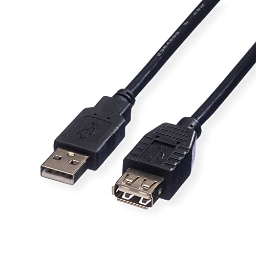 ROLINE USB 2.0 Kabel, Typ A-A, ST/BU, schwarz, 3 m von ROLINE