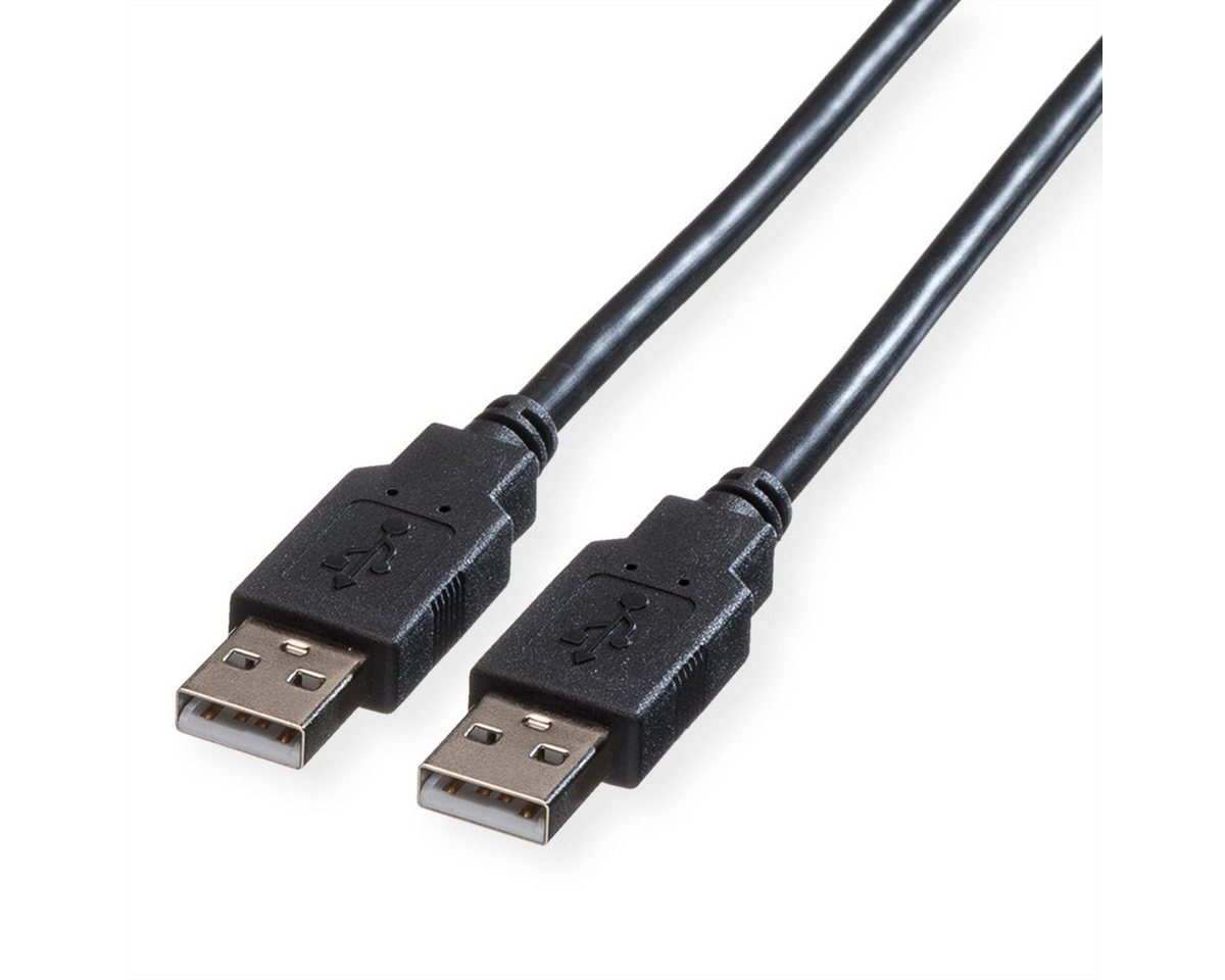 ROLINE USB 2.0 Kabel, Typ A-A USB-Kabel, USB 2.0 Typ A Männlich (Stecker), USB 2.0 Typ A Männlich (Stecker) (80.0 cm), Typ A-A von ROLINE