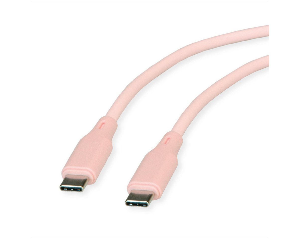 ROLINE USB 2.0 Kabel, Typ C-C, ST/ST USB-Kabel, USB Typ C (USB-C) Männlich (Stecker), USB Typ C (USB-C) Männlich (Stecker) (100.0 cm), Silikon, 60W von ROLINE