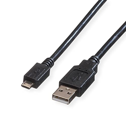 ROLINE USB 2.0 Kabel, USB A ST - Micro USB B ST, schwarz, 1,8 m von ROLINE