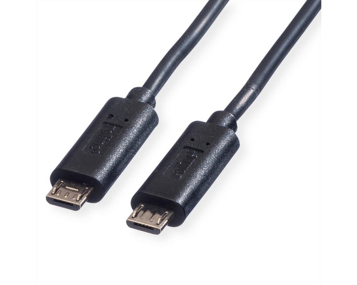 ROLINE USB 2.0 Ladekabel, Micro B - Micro B, ST/ST USB-Kabel, USB 2.0 Typ Micro B Männlich (Stecker), USB 2.0 Typ Micro B Männlich (Stecker) (30.0 cm) von ROLINE