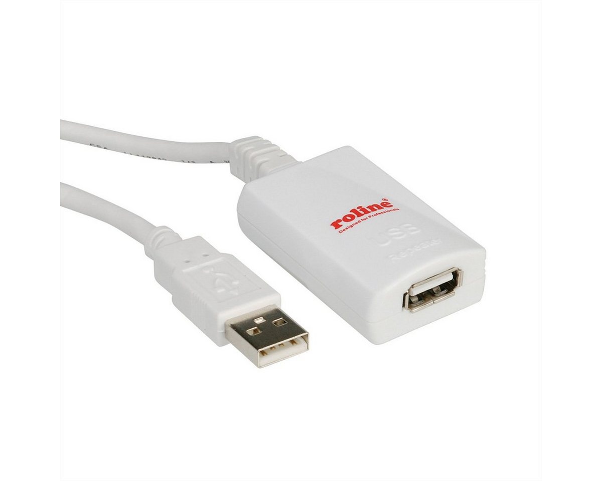 ROLINE USB 2.0 Verlängerung Computer-Adapter USB 2.0 Typ A Männlich (Stecker) zu USB 2.0 Typ A Weiblich (Buchse), 500.0 cm von ROLINE