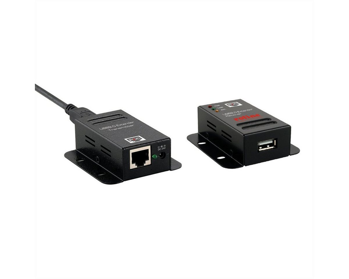 ROLINE USB 2.0 Verlängerung über RJ45, 1x USB, max. 50m Computer-Adapter USB 2.0 Typ B Weiblich (Buchse) zu USB 2.0 Typ A Weiblich (Buchse) von ROLINE