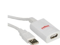 ROLINE USB 2.0 Verlängerung weiss 5m, 5 m, USB A, USB A, USB 2.0, Männlich/Weiblich, Weiß von ROLINE