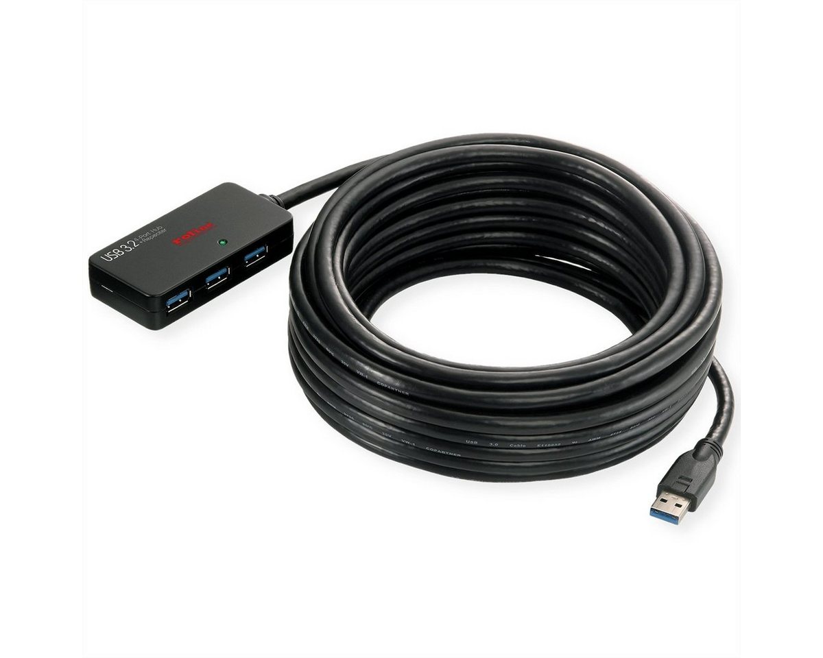 ROLINE USB 3.2 Gen 1 4-Port Hub mit Repeater Computer-Adapter, 1000.0 cm ROLINE USB 3.2 Gen 1 4-Port Hub mit Repeater Computer-Adapter, 1000.0 cm von ROLINE