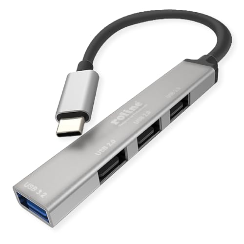ROLINE USB 3.2 Gen 1 Hub, 4fach, Typ C Anschlusskabel von ROLINE
