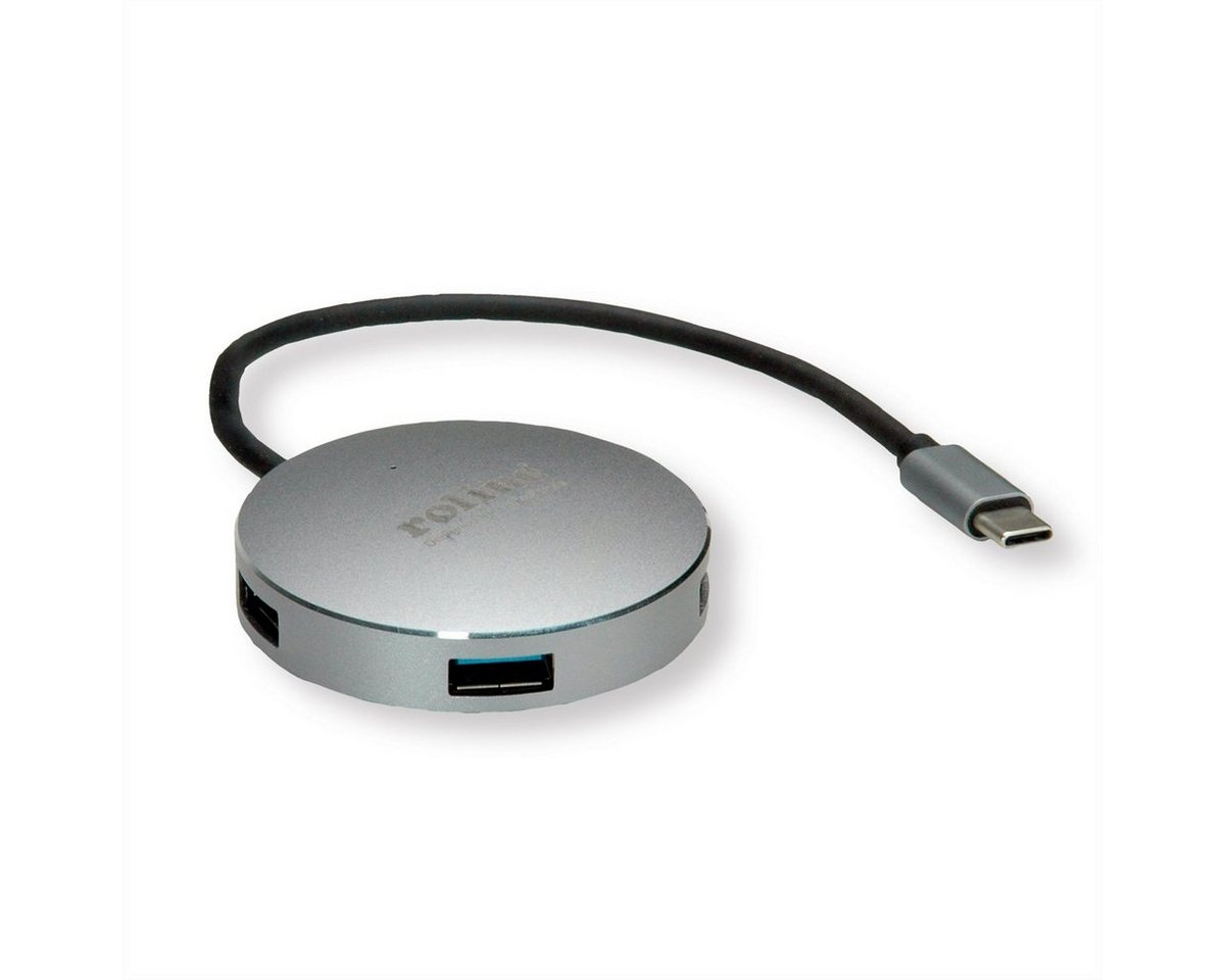 ROLINE USB 3.2 Gen 1 Hub, rund, 4fach, Typ C Anschlusskabel Computer-Adapter, 15.0 cm ROLINE USB 3.2 Gen 1 Hub, rund, 4fach, Typ C Anschlusskabel Computer-Adapter, 15.0 cm von ROLINE