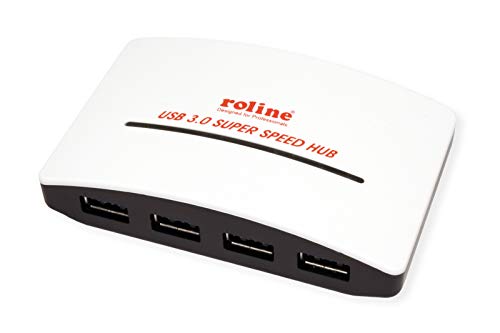 ROLINE USB 3.2 Gen 1 Hub Black and White, 4 Ports, mit Netzteil ROLINE USB 3.2 Gen 1 Hub Black and White, 4 Ports, mit Netzteil von ROLINE