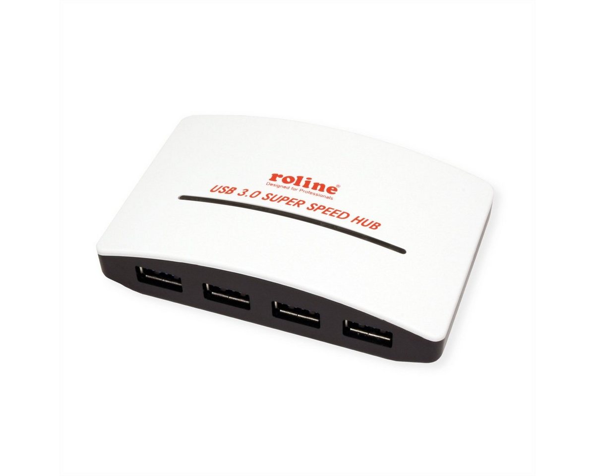 ROLINE USB 3.2 Gen 1 Hub Black and White", 4 Ports, mit Netzteil Computer-Adapter" von ROLINE