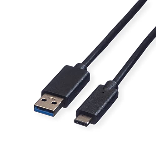 ROLINE USB 3.2 Gen 1 Kabel, A-C, ST/ST, schwarz, 0,5 m von ROLINE