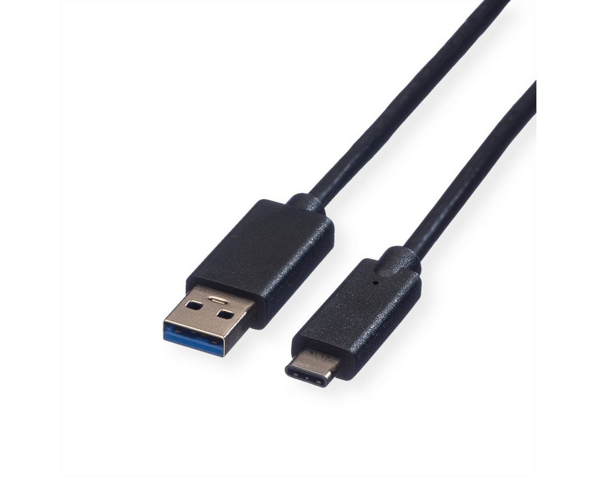 ROLINE USB 3.2 Gen 1 Kabel, A-C, ST/ST USB-Kabel, USB 3 Typ A Männlich (Stecker), USB Typ C (USB-C) Männlich (Stecker) (50.0 cm) von ROLINE