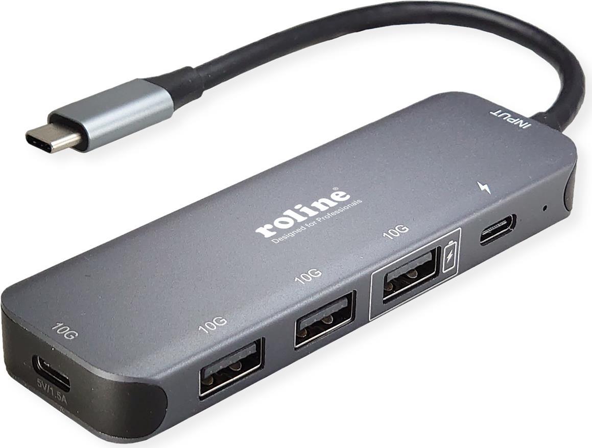 ROLINE USB 3.2 Gen 2 Hub, 5fach, Typ-C-Anschlusskabel (14.02.5048) von ROLINE