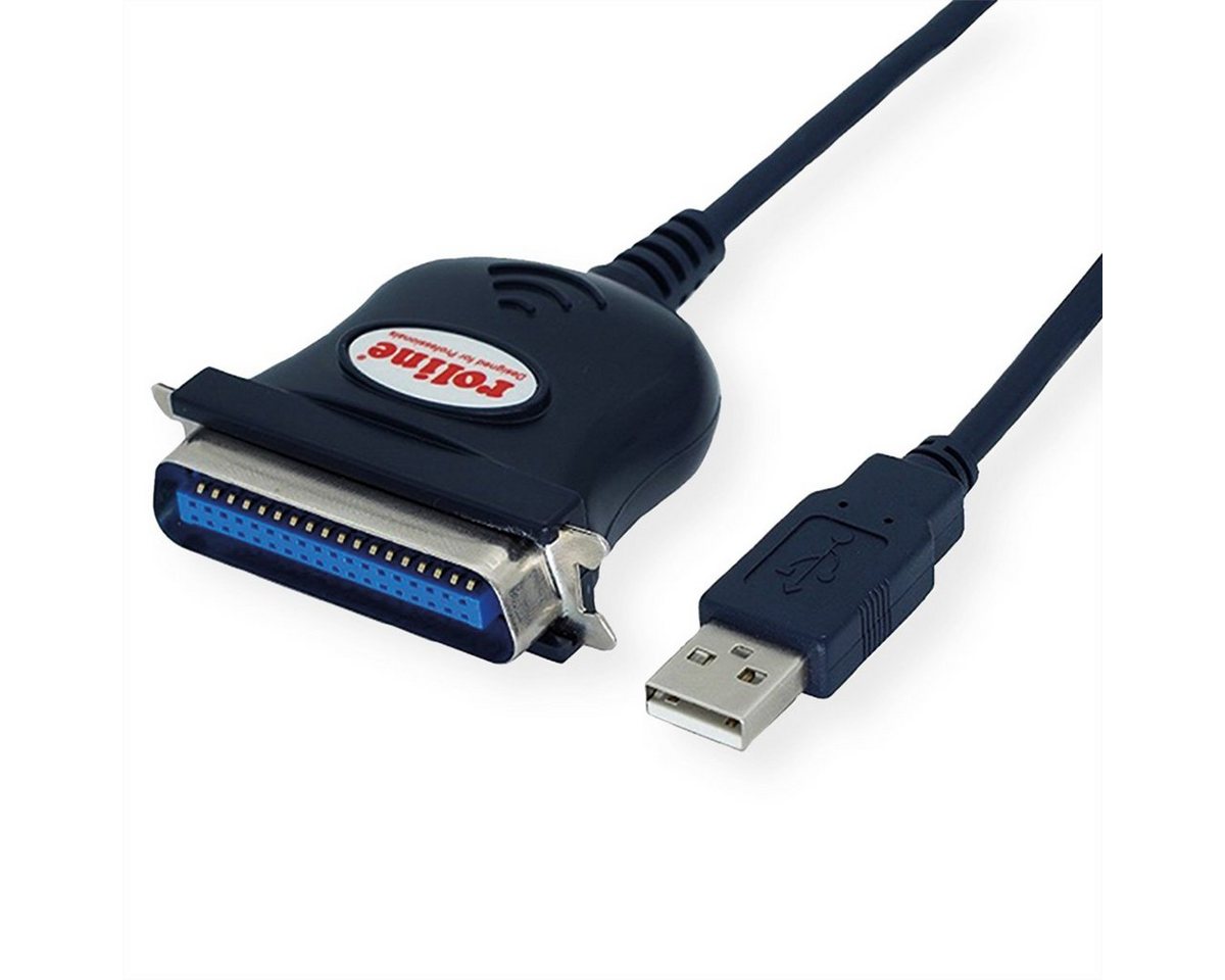ROLINE USB Konverter Kabel USB nach IEEE 1284 Computer-Adapter USB 2.0 Typ A Männlich (Stecker) zu Centronics 36 Männlich (Stecker), 180.0 cm von ROLINE