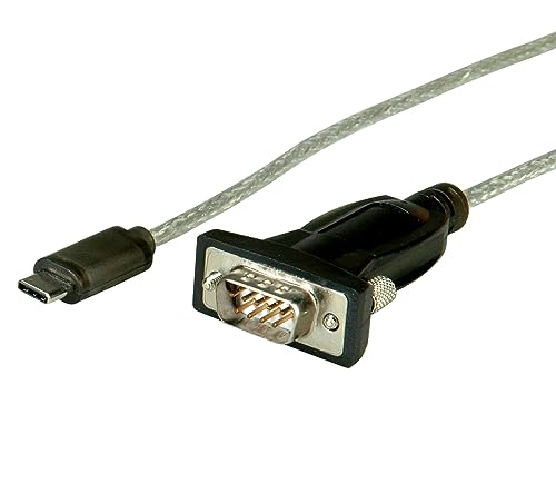 ROLINE USB - Seriell Konverter-Kabel, Typ C - RS232, schwarz, 1,8 m von ROLINE