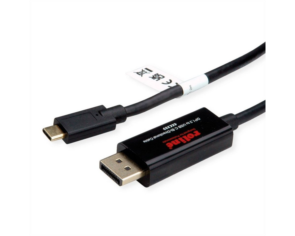 ROLINE USB Typ C - DisplayPort, v1.2, bidirektionales Adapterkabel, ST/ST Audio- & Video-Adapter USB Typ C (USB-C) Männlich (Stecker) zu DisplayPort Männlich (Stecker), 200.0 cm von ROLINE