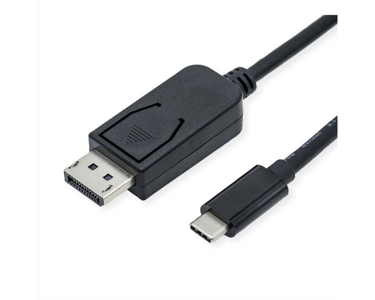 ROLINE USB Typ C - DisplayPort Adapterkabel, v1.4, ST/ST Audio- & Video-Adapter USB Typ C (USB-C) Männlich (Stecker) zu DisplayPort Männlich (Stecker), 200.0 cm von ROLINE