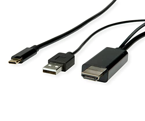 ROLINE USB Typ C - HDMI + USB A Adapterkabel, ST/ST, 2 m von ROLINE