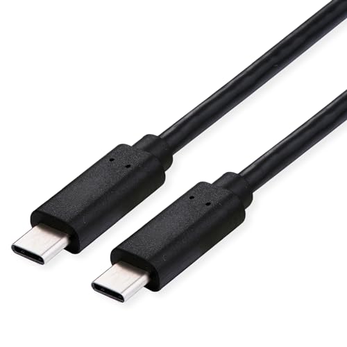 ROLINE USB4 Gen3x2 Kabel, C–C, ST/ST, 40Gbit/s, 100W, schwarz, 0,5 m von ROLINE