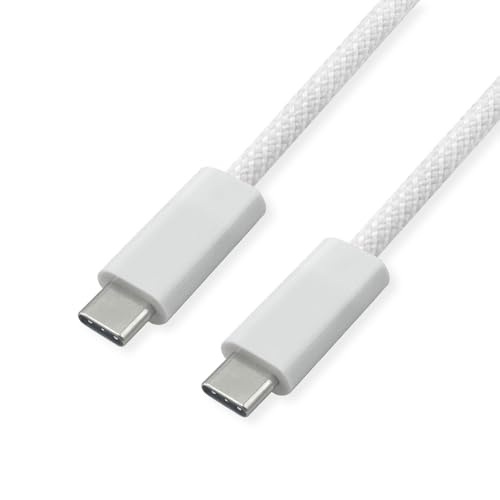 ROLINE USB4 Gen3x2 Kabel, C-C, ST/ST, 40Gbit/s, 240W, weiß, 1 m von ROLINE