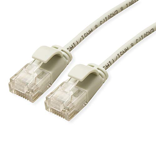 ROLINE UTP DataCenter Patchkabel Kat.6A (Class EA), LSOH, Slim, grau, 1 m von ROLINE