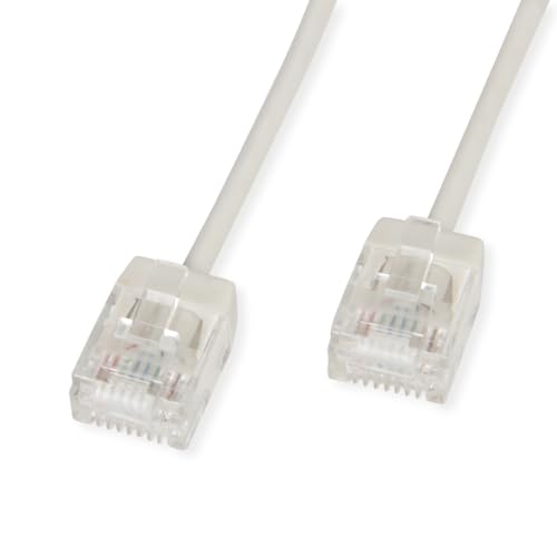 ROLINE UTP DataCenter Patchkabel Kat.6A (Class EA), LSOH, slim, extra kurzer Stecker, grau, 0,5 m von ROLINE