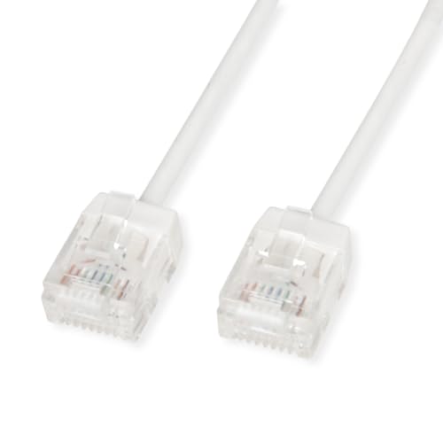 ROLINE UTP DataCenter Patchkabel Kat.6A (Class EA), LSOH, slim, extra kurzer Stecker, weiß, 3 m von ROLINE