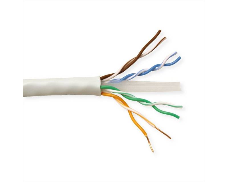 ROLINE UTP-Kabel Kat.6 (Class E) Massivdraht LAN-Kabel, (10000.0 cm), 100m von ROLINE