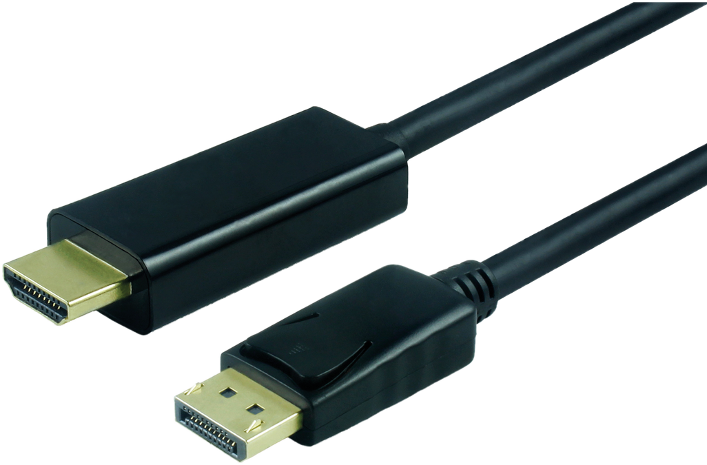 Secomp Roline - Videokabel - DisplayPort / HDMI - HDMI (M) bis DisplayPort (M) - 2,0m - abgeschirmt - Schwarz (11.04.5786) von Secomp
