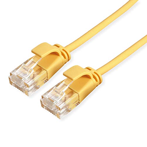 ROLINE UTP DataCenter Patchkabel Kat.6A (Class EA), LSOH, slim, gelb, 0,5 m ROLINE UTP DataCenter Patchkabel Kat.6A (Class EA), LSOH, slim, gelb, 0,5 m von ROLINE