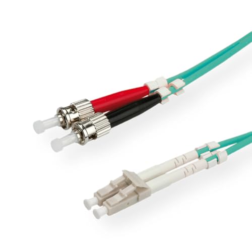 ROLINE LWL-Kabel 50/125µm OM3, LC/ST, türkis, 1 m ROLINE LWL-Kabel 50/125µm OM3, LC/ST, türkis, 1 m von ROLINE