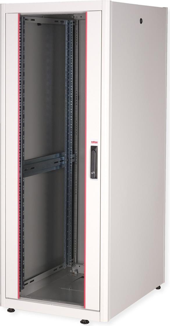 Roline Basic - Schrank Netzwerkschrank - glass door, 600x800 WxD - RAL 7035, Hellgrau - 32U - 48.3 cm (19) (26.21.0038) von ROLINE
