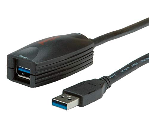 Roline USB-Kabel USB 3.2 Gen1 (USB 3.0 / USB 3.1 Gen1) USB-A Stecker, USB-A Buchse 5.00m Schwarz 12. von ROLINE