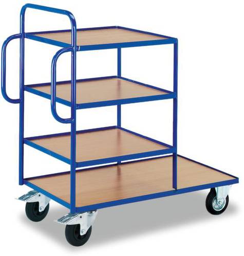 ROLLCART AUG 30 Beistellwagen Stahl pulverbeschichtet Traglast (max.): 250kg Enzianblau (RAL 5010) von ROLLCART