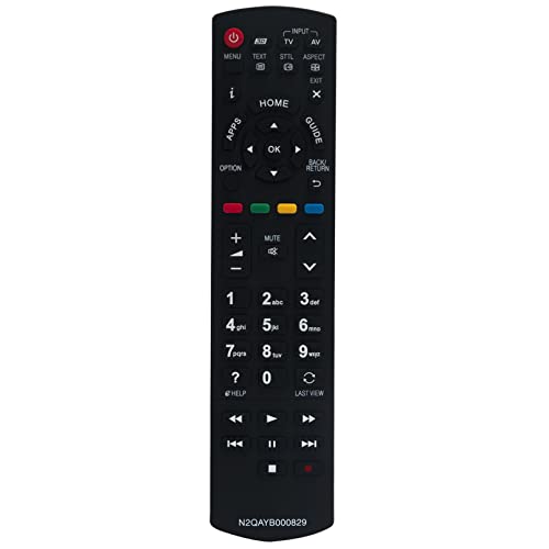 N2QAYB000829 Ersetzte Fernbedienung Passend für Panasonic TV TX-48AS640E TX-48ASR650 TX-48AX630E TX-48AXW634 TX-60ASR650 TX-60ASW654 TX-L42ET60Y TX-LTX-LTX-L50ST60Y TX-LTX-LX-L42ET60E TX-39AS650E N2QAYB000829 Ersetzte Fernbedienung Passend für Panasonic TV TX-48AS640E TX-48ASR650 TX-48AX630E TX-48AXW634 TX-60ASR650 TX-60ASW654 TX-L42ET60Y TX-LTX-LTX-L50ST60Y TX-LTX-LX-L42ET60E TX-39AS650E von ROLLGAN