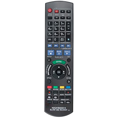 ROLLGAN N2QAYB000616 Ersetzte Fernbedienung Anwendbar für Panasonic Blu-Ray Disc Recorder DMR-BST800 DMR-BST700 DMR-BST701 DMR-BWT800 DMR-BST700EG DMR-BWT700EC DMR-BWT700 ROLLGAN N2QAYB000616 Ersetzte Fernbedienung Anwendbar für Panasonic Blu-Ray Disc Recorder DMR-BST800 DMR-BST700 DMR-BST701 DMR-BWT800 DMR-BST700EG DMR-BWT700EC DMR-BWT700 von ROLLGAN