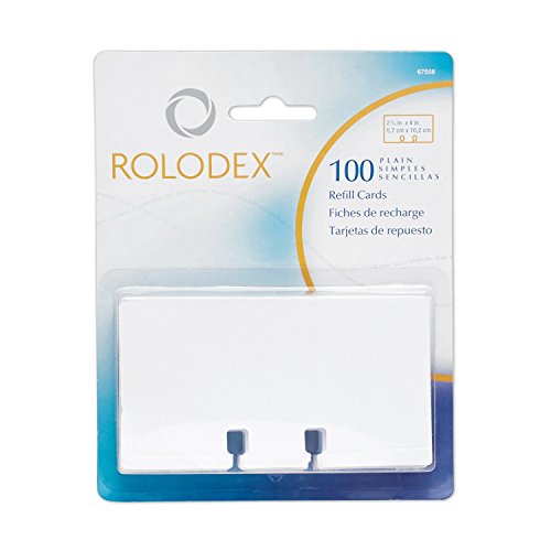 Rolodex Rotary Datei Karte Nachfüller, Unlinierte, 2–1/10,2 x 10,2 cm, weiß (67558) (1er Pack 100 Stück) 3 Stück von ROLODEX