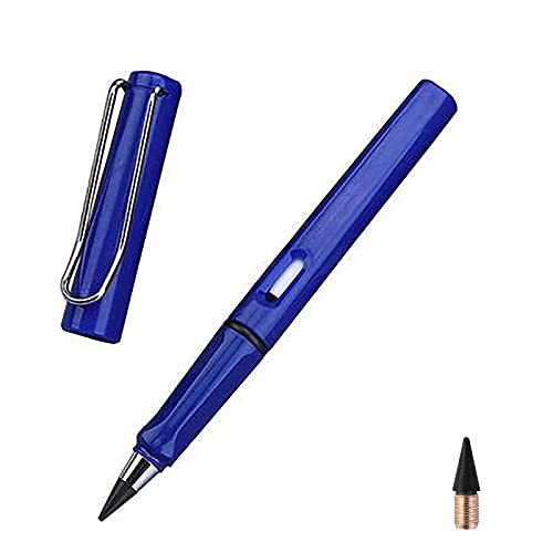 1 /6/12 STK Tintenlose Bleistifte,Unendlicher Bleistift,Tragbar Technologie Wiederverwendbar Unbegrenztes Schreiben Ewiger Bleistift Kein Tintenstift,mit auswechselbarem Graphitstift (1PC-Blue2) von ROMIDA