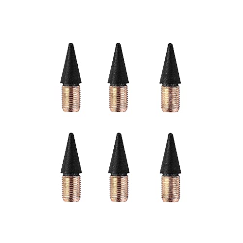 1 /6/12 STK Tintenlose Bleistifte,Unendlicher Bleistift,Tragbar Technologie Wiederverwendbar Unbegrenztes Schreiben Ewiger Bleistift Kein Tintenstift,mit auswechselbarem Graphitstift (6PC-Black) von ROMIDA
