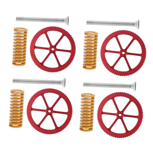 ROMISBABA 1 Satz Zubehör für den 3D-Druck Nivellierer Hitze Bausatz makramee rot Nivellierfeder-Kit schrauben Teil für 3D-Drucker Nivellierungskit für 3D-Drucker 3D-Druckerteile Metall von ROMISBABA