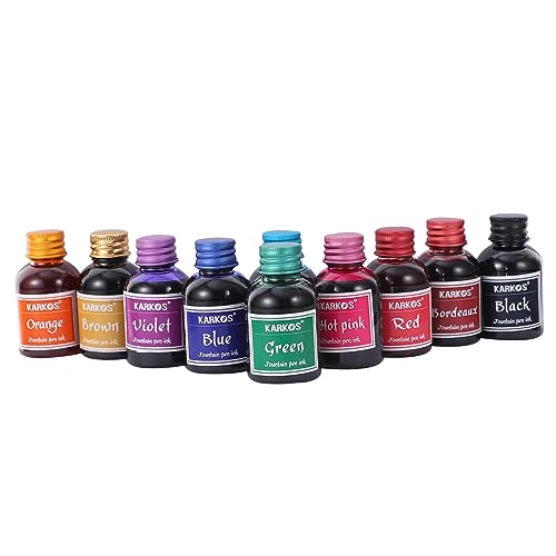 ROMISBABA 10 Füllfederhalter ohne Kohlenstofftinte Stift mit roter Tinte Füller grüner Stift fountain pen ink Tinten für Schreibfedern Kalligraphiezubehör kohlenstofffreie Tinte Wasser von ROMISBABA