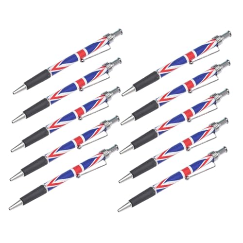 ROMISBABA 10 Stück Büro-kugelschreiber Mit Britischem Flaggenmuster, Glatter Schreibstift Zum Unterschreiben, Bequemer Griff, Schwarze Tinte, Patriotischer Kugelschreiber, Bürobedarf ROMISBABA 10 Stück Büro-kugelschreiber Mit Britischem Flaggenmuster, Glatter Schreibstift Zum Unterschreiben, Bequemer Griff, Schwarze Tinte, Patriotischer Kugelschreiber, Bürobedarf von ROMISBABA