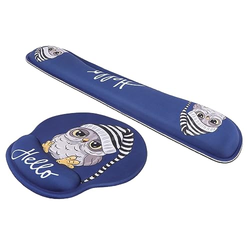 ROMISBABA 1Satz Ergonomisches Mauspad mit Handgelenkauflage Elastische Tastaturablage Memory Foam Unterstützung Rutschfester Boden für Büro und Gaming Lindert Handgelenkschmerzen von ROMISBABA
